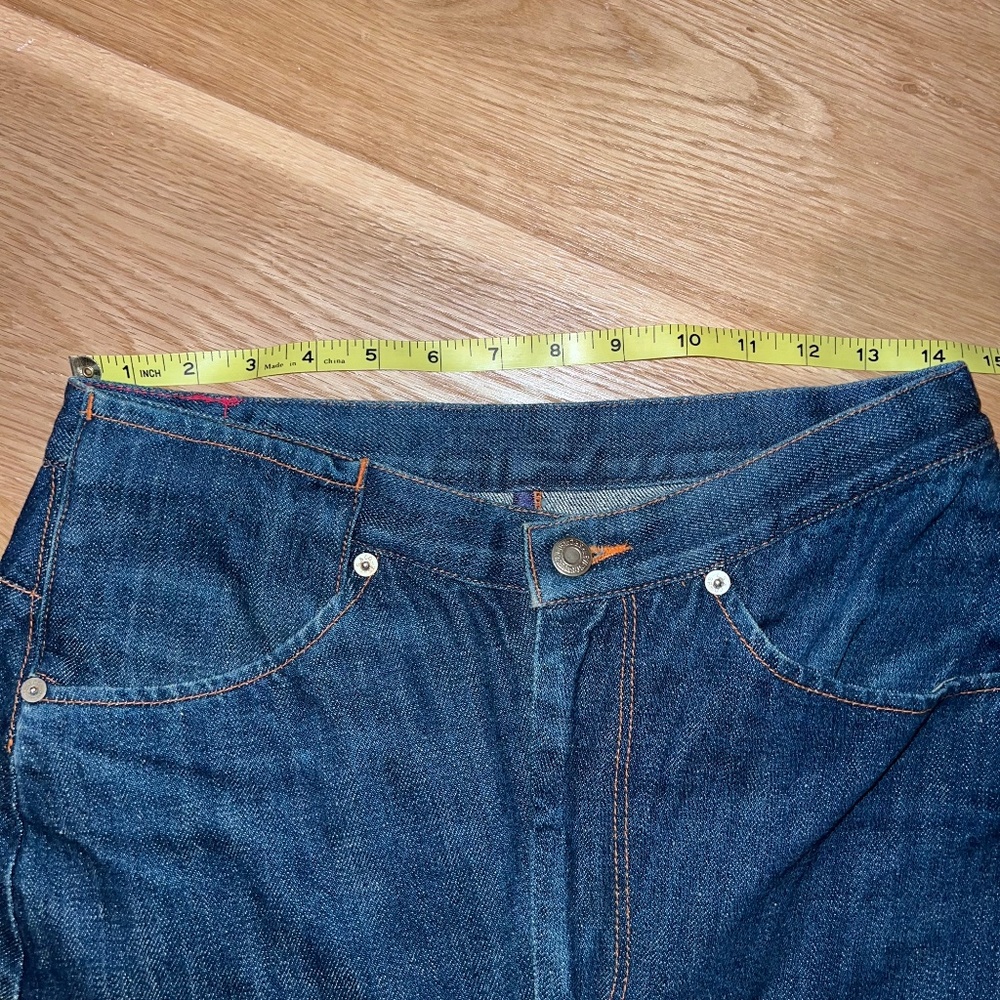 VERY RARE Vintage 1999 Levi's RED culotte split skirt Size S, 28.5 waist - Picture 5 of 10